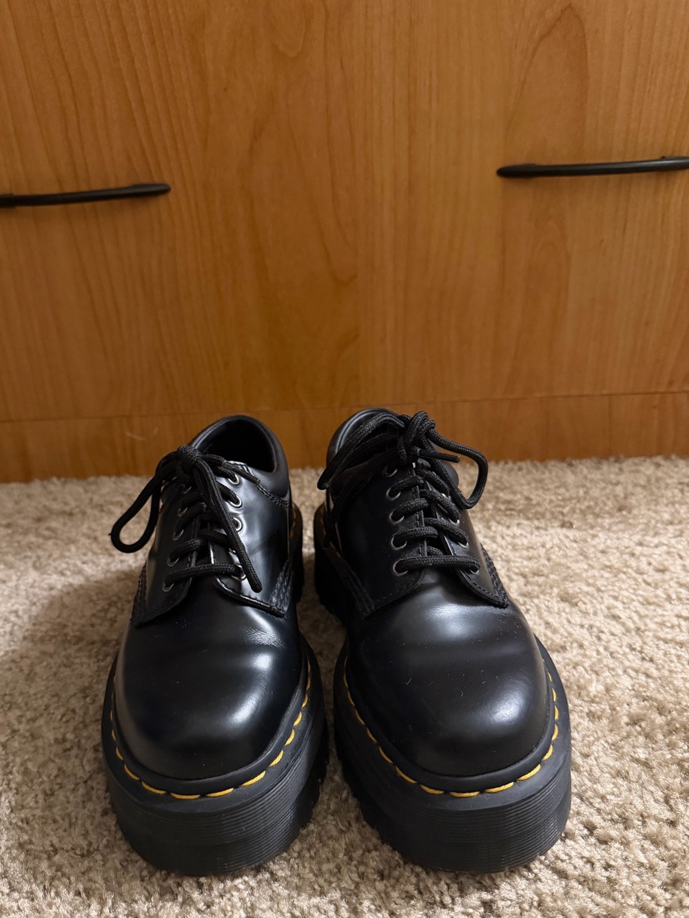 8053 Leather Platform Casual Shoes